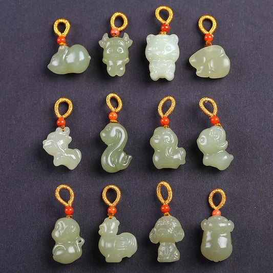 12 zodiac animal jade pendant