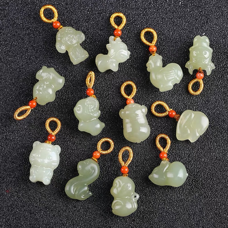 12 zodiac animal jade pendant