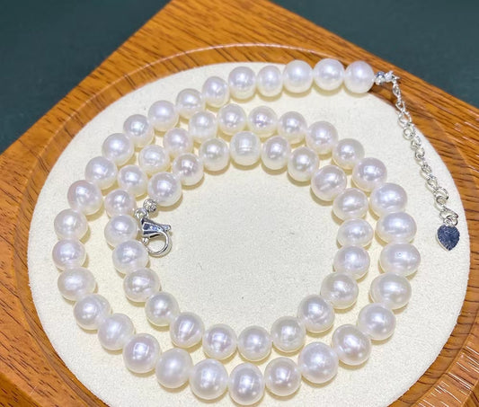 elegant white pearl necklace (7-8mm)